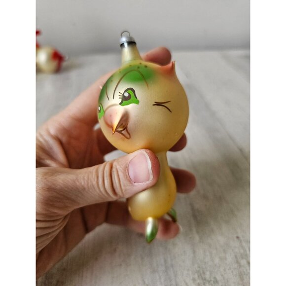 Vintage carlini owl bird Italian ornament RARE glass Xmas tree - Picture 2 of 10